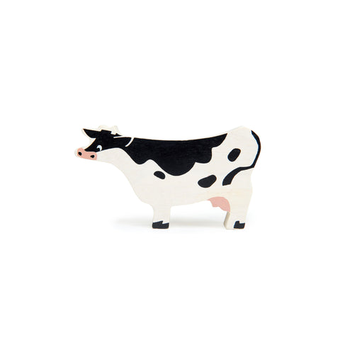 Little Wooden Cow Toy, designed by Tender Leaf Toys and available at Bobby Rabbit. Free UK Delivery over £75