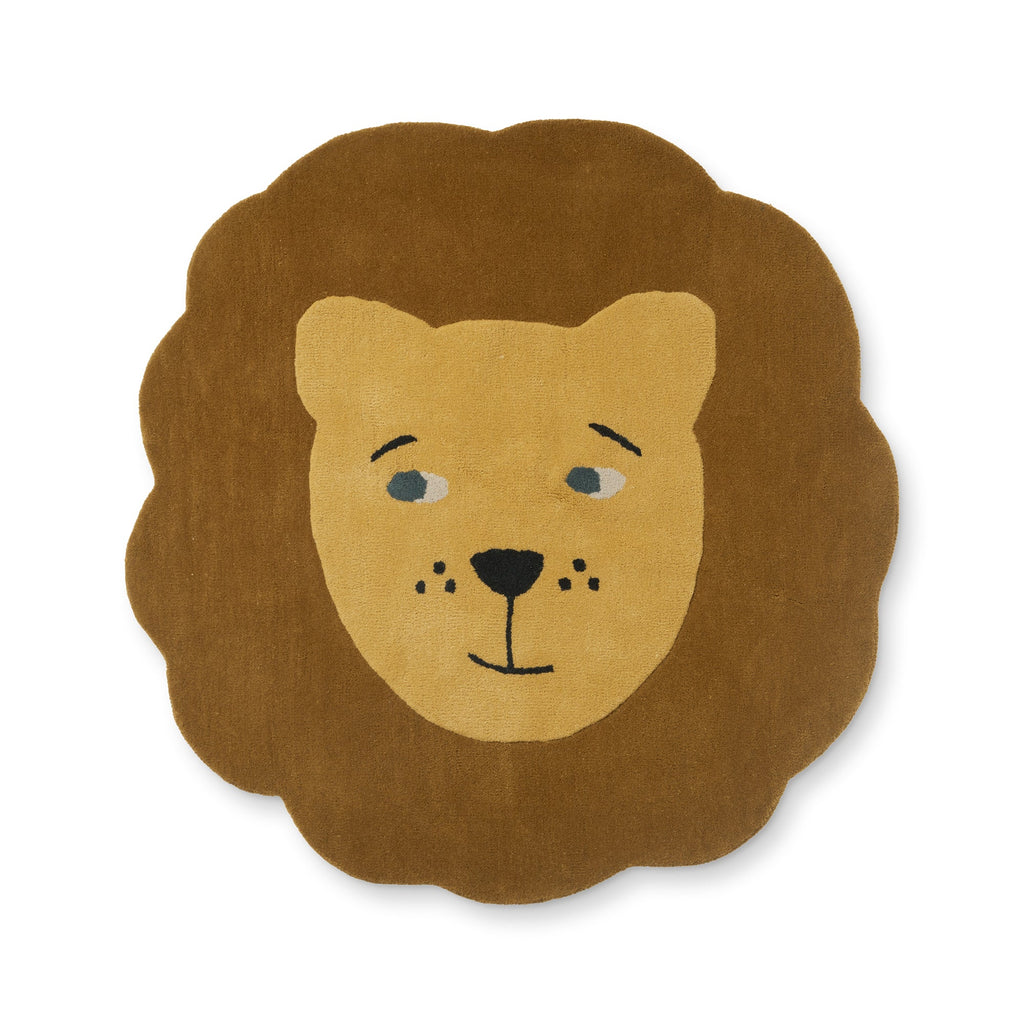 Jena Lion Rug by Liewood, available at Bobby Rabbit. Free UK Delivery over £75
