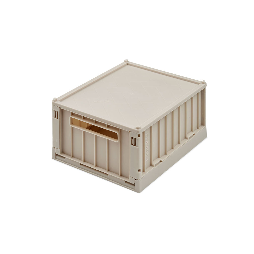 Liewood Weston Set of 2 Small Storage Crates with Lid - Sandy, available at Bobby Rabbit. Free UK Delivery over £75