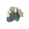 Mini Triceratops Head to hang on the wall, made by Fiona Walker England and available at Bobby Rabbit. Free UK Delivery over £75