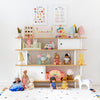 Oeuf NYC Mini Library with Toys and Accessories, styled by Bobby Rabbit.