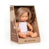 Miniland Toddler Girl Doll 38cm - Caucasian, available at Bobby Rabbit. Free UK Delivery over £75