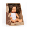 Miniland Toddler Girl Doll 38cm - Caucasian Brown Hair, available at Bobby Rabbit. Free UK Delivery over £75