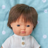 Miniland Toddler Doll 38cm - Caucasian Brown Hair (Pre-Order) by Doll from Miniland available at Bobby Rabbit