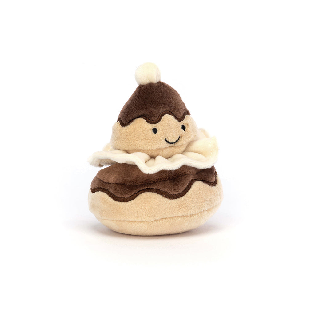 Pretty Patisserie - Religieuse Soft Toy, designed and made by Jellycat and available at Bobby Rabbit. Free UK Delivery over £75