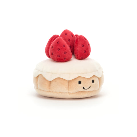 Pretty Patisserie - Tarte Aux Fraises Soft Toy, designed and made by Jellycat and available at Bobby Rabbit. Free UK Delivery over £75