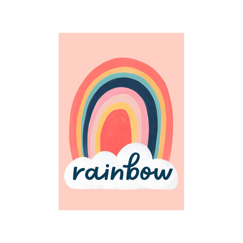Rainbow A3 Print by Rory And The Bean, available at Bobby Rabbit. Free UK delivery over £75
