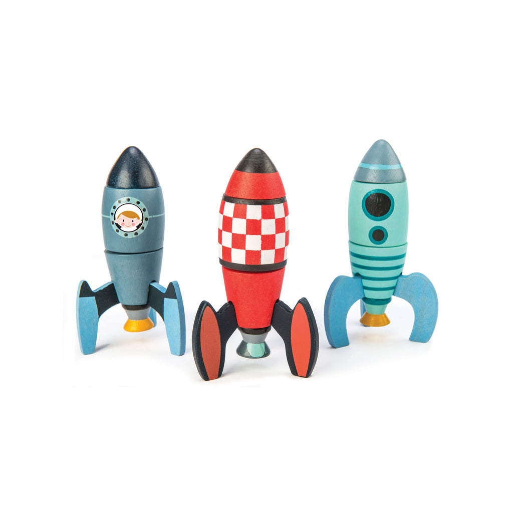 Rocket Construction Set by Tender Leaf Toys, available at Bobby Rabbit. Free UK Delivery over £75