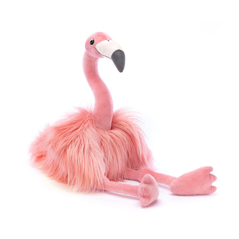 Rosario Flamingo Soft Toy, designed and made by Jellycat and available at Bobby Rabbit. Free UK delivery over £75
