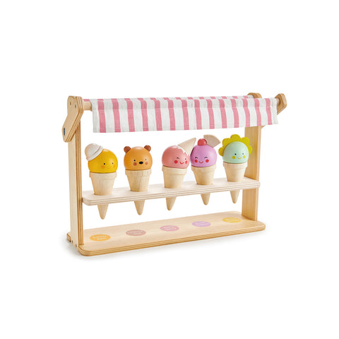 Scoops and Smiles Ice Cream Set by Tender Leaf Toys, available at Bobby Rabbit. Free UK Delivery over £75