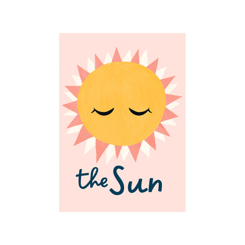 The Sun A3 Print by Rory And The Bean, available at Bobby Rabbit. Free UK delivery over £75