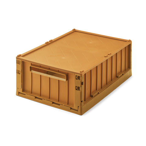 Liewood Weston Large Storage Crate with Lid - Golden Caramel, available at Bobby Rabbit. Free UK Delivery over £75