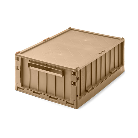 Liewood Weston Large Storage Crate with Lid - Oat, available at Bobby Rabbit. Free UK Delivery over £75