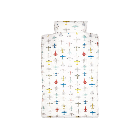 Airplanes Children's Bedding Set by Studio Ditte, available at Bobby Rabbit.