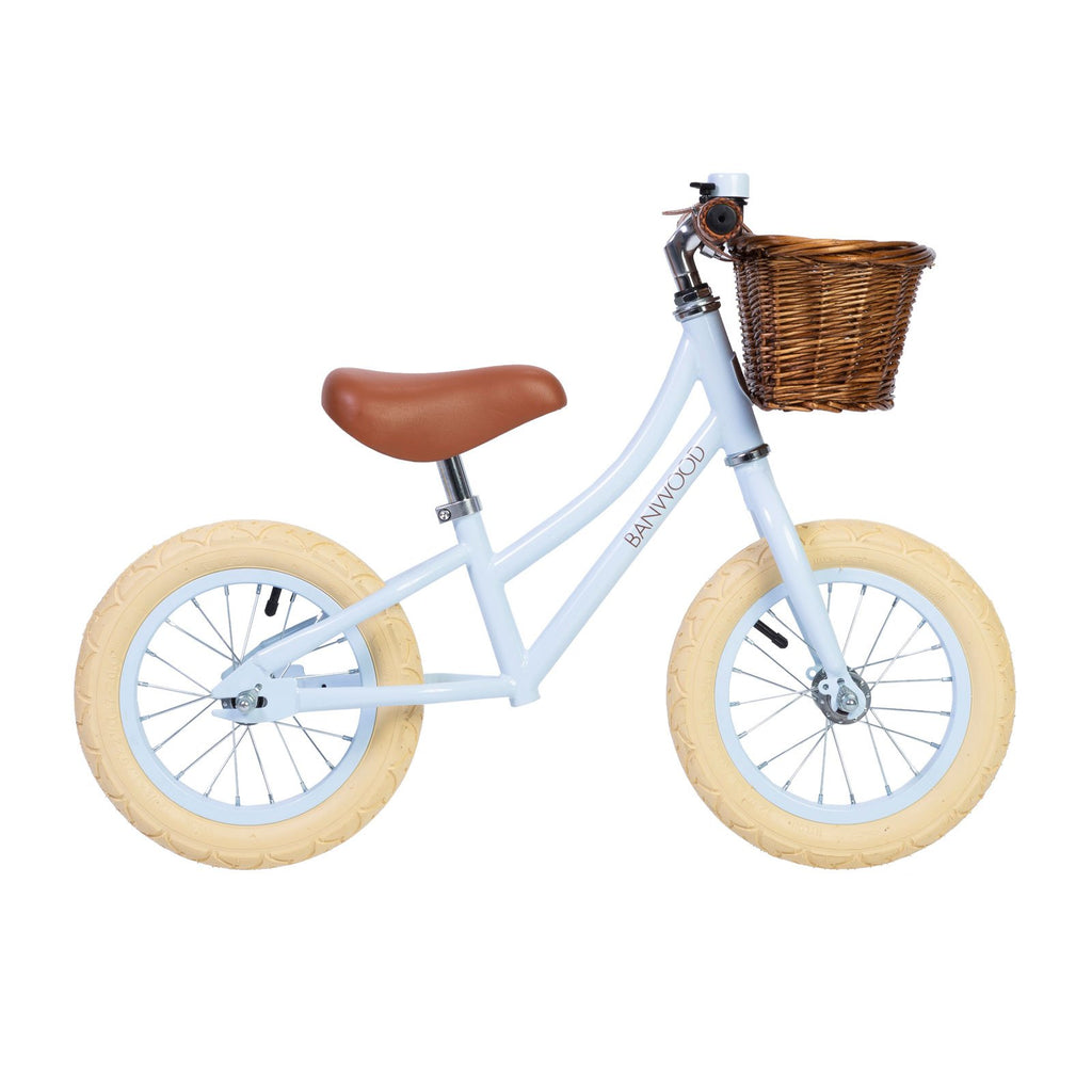 Banwood 'First Go!' Balance Bike in sky blue, available at Bobby Rabbit.