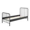 'Bronx' Matt Black Metal Single Bed by Vipack, available at Bobby Rabbit. Free UK Delivery over £75