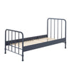 'Bronx' Matt Denim Blue Metal Single Bed by Vipack, available at Bobby Rabbit. Free UK Delivery over £75