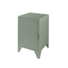 'Bronx' Matt Olive Green Metal Bedside Table by Vipack, available at Bobby Rabbit. Free UK Delivery over £75