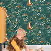 Forest Friends Wallpaper by Lilipinso, available at Bobby Rabbit.