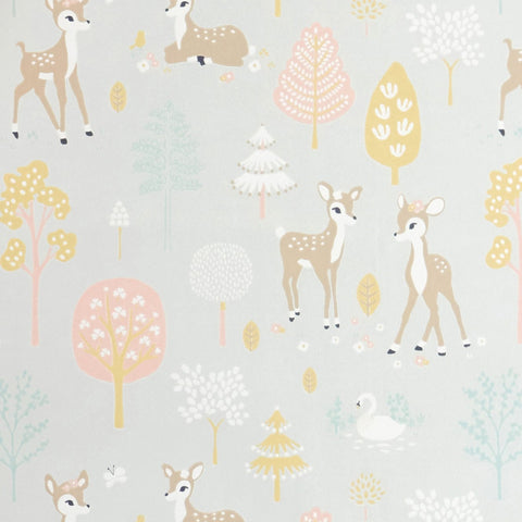 Golden Woods Wallpaper by Majvillan, available at Bobby Rabbit.