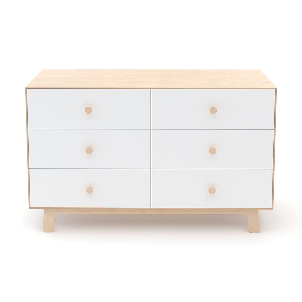 Oeuf Merlin 6 Drawer Sparrow Dresser in Birch, available at Bobby Rabbit.