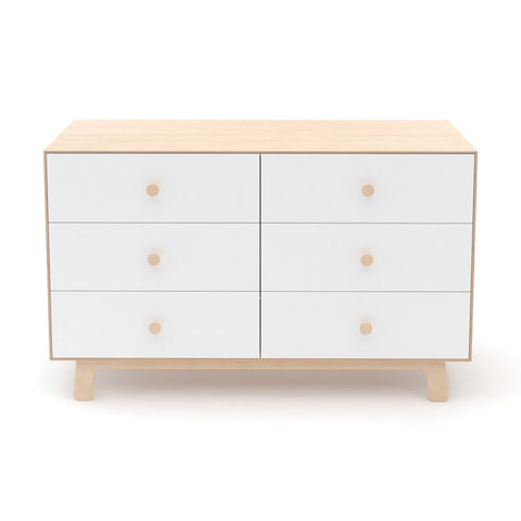 Oeuf Merlin 6 Drawer Sparrow Dresser in Birch, available at Bobby Rabbit.