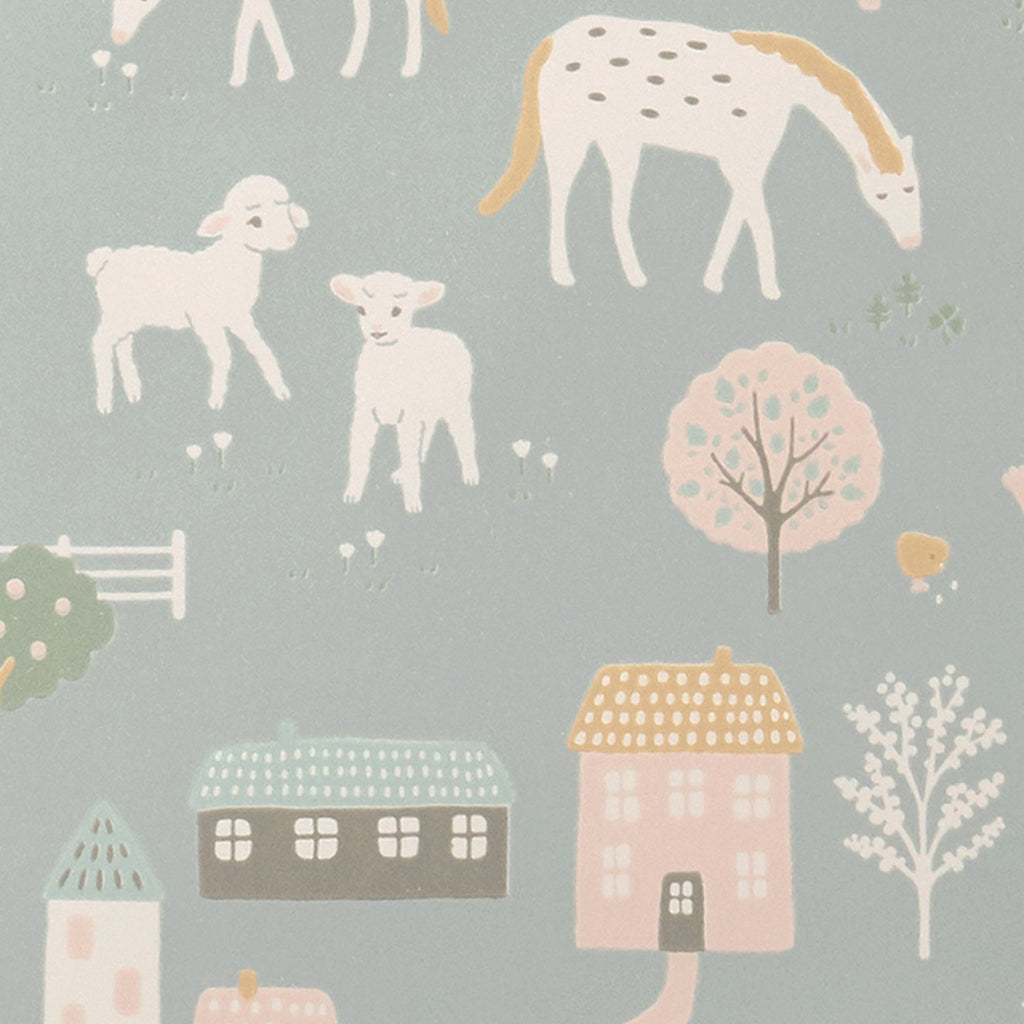 My Farm Wallpaper by Majvillan, available at Bobby Rabbit.
