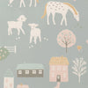 My Farm Wallpaper by Majvillan, available at Bobby Rabbit.