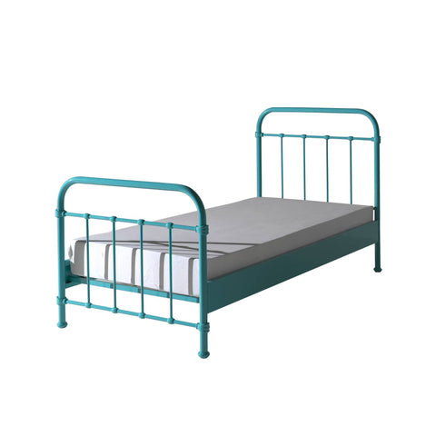 'New York' Mint Metal Single Bed by Vipack, available at Bobby Rabbit.