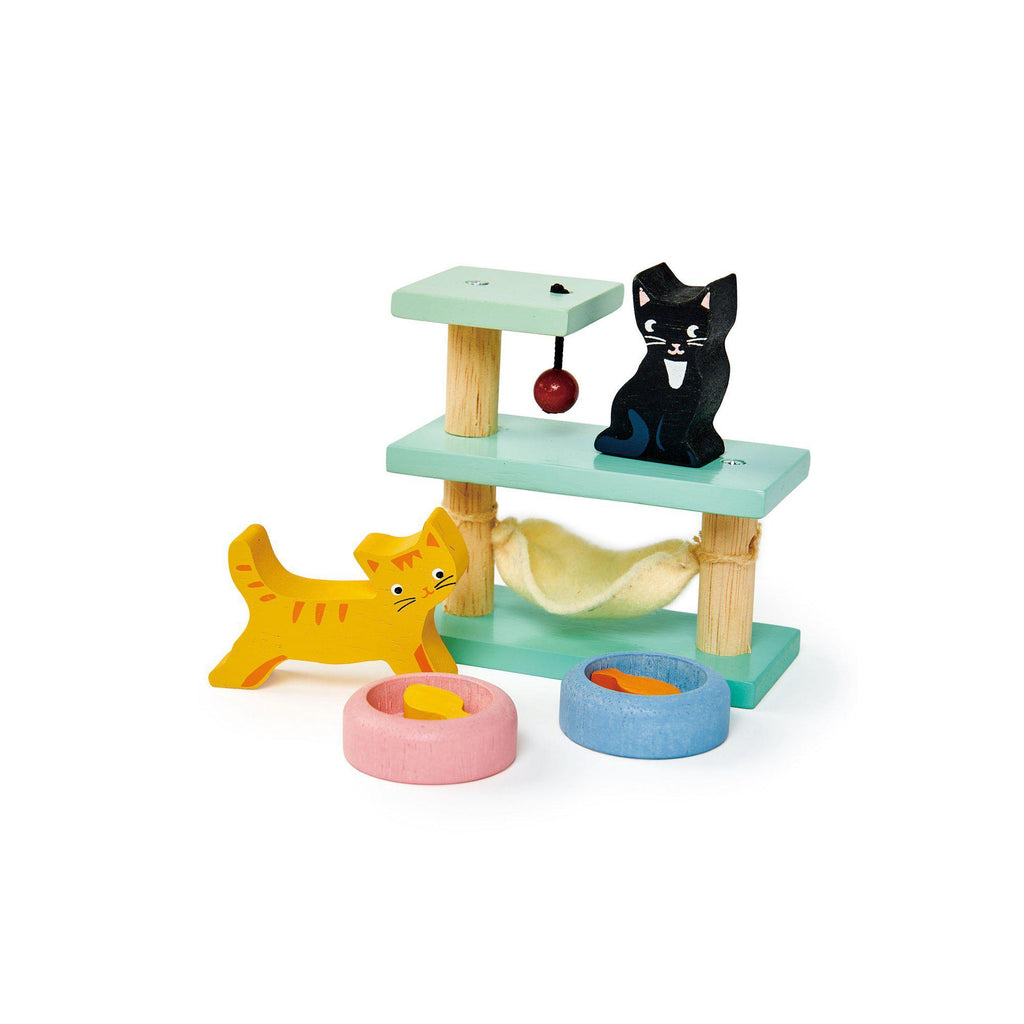 Pet Cats Set Wooden Toy by Tenderleaf Toys, available at Bobby Rabbit.