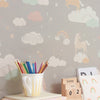 Rainbow Treasures Wallpaper by Majvillan, available at Bobby Rabbit.