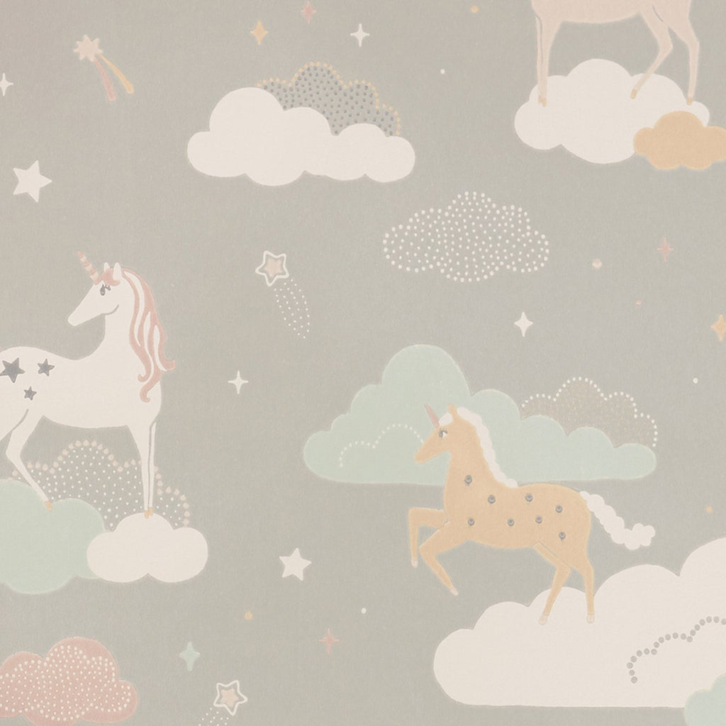 Rainbow Treasures Wallpaper by Majvillan, available at Bobby Rabbit.