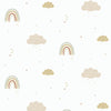 Rainbows Wallpaper - Mustard/Rose by Hibou Home, available at Bobby Rabbit.