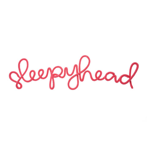 'Sleepyhead' Wall Decoration - Fuchsia Pink by Hey Kiddo, available at Bobby Rabbit.