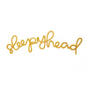 'Sleepyhead' Wall Decoration - Mustard Yellow by Hey Kiddo, available at Bobby Rabbit.