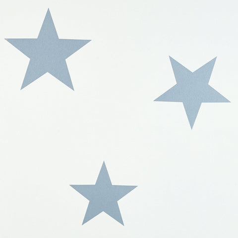 Stars Wallpaper - Stellar Blue/White by Hibou Home, available at Bobby Rabbit.