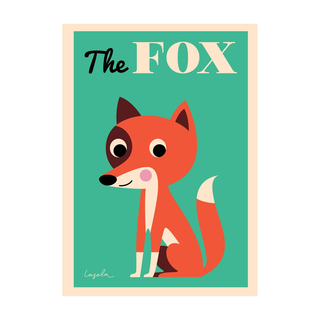 The Fox poster for children's rooms, designed by Ingela P. Arrhenius for OMM Design and available at Bobby Rabbit.