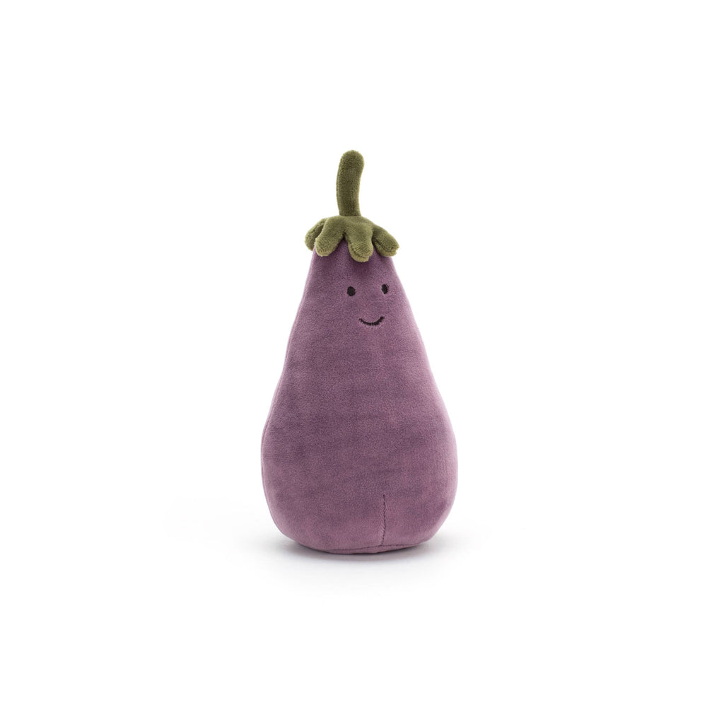 Vivacious Vegetable - Aubergine Soft Toy, designed and made by Jellycat and available at Bobby Rabbit.