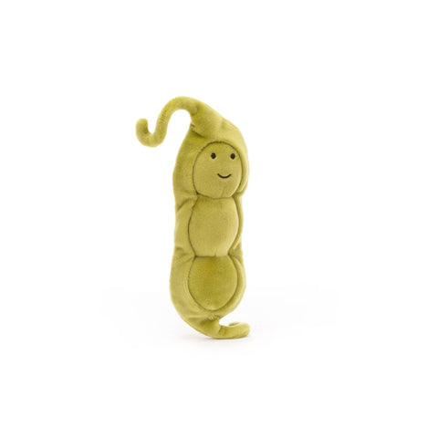 Vivacious Vegetable - Pea Soft Toy, designed and made by Jellycat and available at Bobby Rabbit.